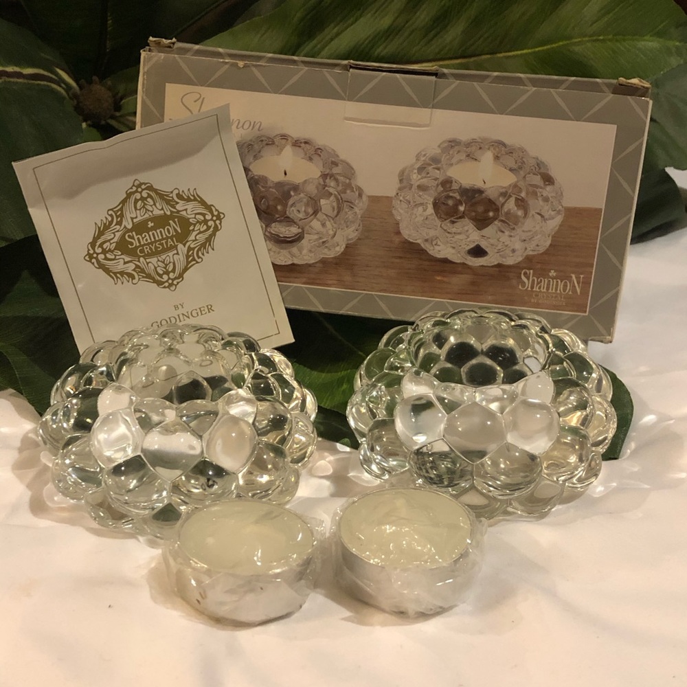 Shannon Crystal Honeycomb Votive Pair